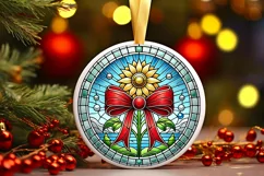 Round Christmas Ornament Sublimation|Clipart Product Image 2