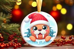 Round Christmas Ornament Sublimation|Clipart Product Image 1