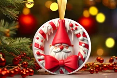 Round Christmas Ornament Sublimation|Clipart Product Image 2