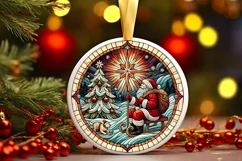 Round Christmas Ornament Sublimation|Clipart Product Image 2