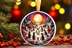 Round Christmas Ornament Sublimation|Clipart Product Image 1