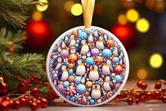 Round Christmas Ornament Sublimation|Clipart Product Image 1