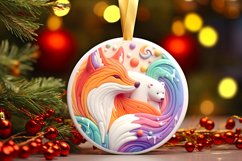 Round Christmas Ornament Sublimation|Clipart Product Image 2