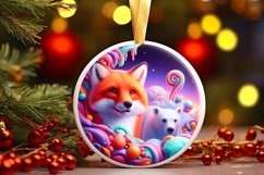 Round Christmas Ornament Sublimation|Clipart Product Image 2