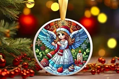 Round Christmas Ornament Sublimation|Clipart Product Image 2