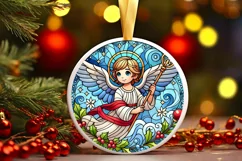 Round Christmas Ornament Sublimation|Clipart Product Image 2