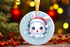 Round Christmass Ornament PNG Product Image 1