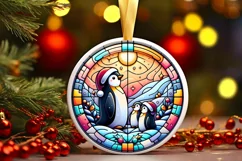 Round Christmas Ornament Sublimation|Clipart Product Image 1