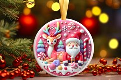 Round Christmas Ornament Sublimation|Clipart Product Image 2