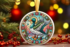Round Christmas Ornament Sublimation|Clipart Product Image 2
