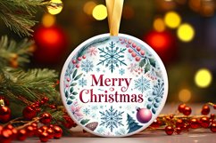 Round Christmas Ornament Sublimation|Clipart Product Image 1