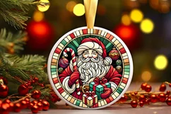 Round Christmas Ornament Sublimation|Clipart Product Image 2