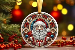Round Christmas Ornament Sublimation|Clipart Product Image 2