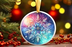 Round Christmas Ornament Sublimation|Clipart Product Image 1