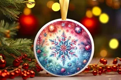 Round Christmas Ornament Sublimation|Clipart Product Image 3