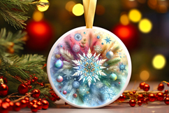 Round Christmass Ornament PNG Product Image 1