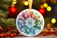 Round Christmass Ornament PNG Product Image 1