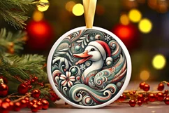 Round Christmas Ornament Sublimation|Clipart Product Image 2