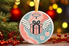 Round Christmas Ornament Sublimation|Clipart Product Image 2
