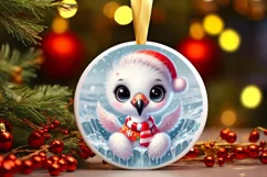 Round Christmas Ornament Sublimation|Clipart Product Image 2
