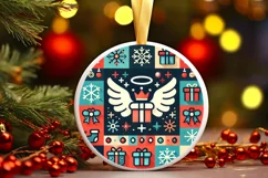 Round Christmas Ornament Sublimation|Clipart Product Image 2
