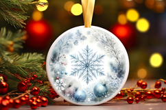 Round Christmass Ornament PNG Product Image 1