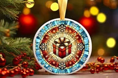 Round Christmas Ornament Sublimation|Clipart Product Image 2