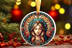 Round Christmas Ornament Sublimation|Clipart Product Image 2
