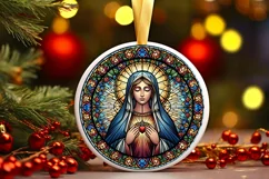 Round Christmas Ornament Sublimation|Clipart Product Image 2
