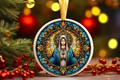 Round Christmas Ornament Sublimation|Clipart Product Image 2