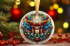 Round Christmas Ornament Sublimation|Clipart Product Image 2