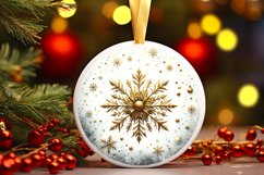 Round Christmas Ornament Sublimation|Clipart Product Image 1