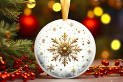 Round Christmass Ornament PNG Product Image 1