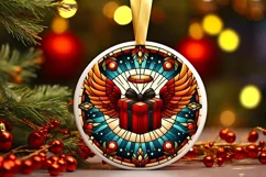 Round Christmas Ornament Sublimation|Clipart Product Image 2