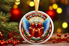 Round Christmas Ornament Sublimation|Clipart Product Image 2