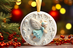 Round Christmass Ornament PNG Product Image 1