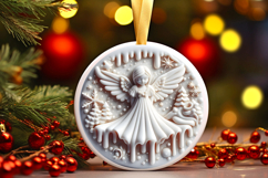 Round Christmass Ornament PNG Product Image 1