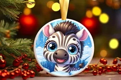 Round Christmas Ornament Sublimation|Clipart Product Image 1