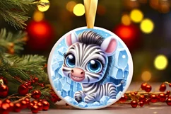 Round Christmas Ornament Sublimation|Clipart Product Image 1