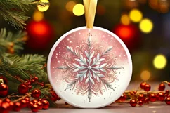 Round Christmas Ornament Sublimation|Clipart Product Image 3