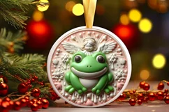 Round Christmas Ornament Sublimation|Clipart Product Image 2