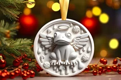 Round Christmas Ornament Sublimation|Clipart Product Image 2