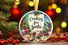 Cookies for Santa Christmas Round Ornament Product Image 2