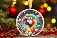 Round Christmas Ornament Sublimation|Clipart Product Image 1