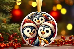 Round Christmas Ornament Sublimation|Clipart Product Image 1