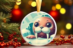 Round Christmas Ornament Sublimation|Clipart Product Image 1