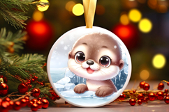 Round Christmass Ornament PNG Product Image 1