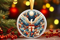 Round Christmas Ornament Sublimation|Clipart Product Image 1