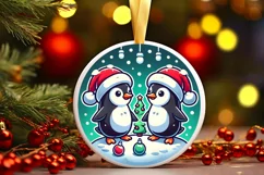 Round Christmas Ornament Sublimation|Clipart Product Image 1