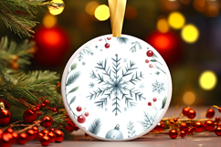 Round Christmass Ornament PNG Product Image 1